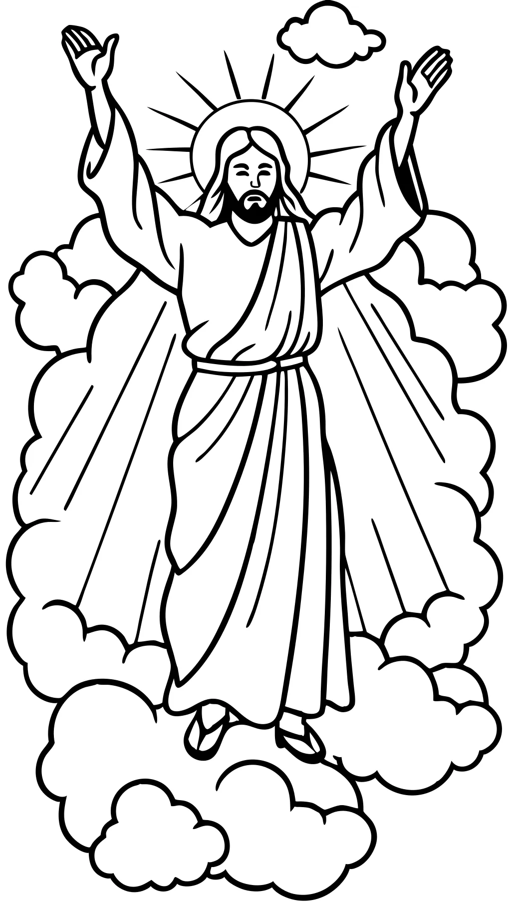 ascension coloring pages of jesus